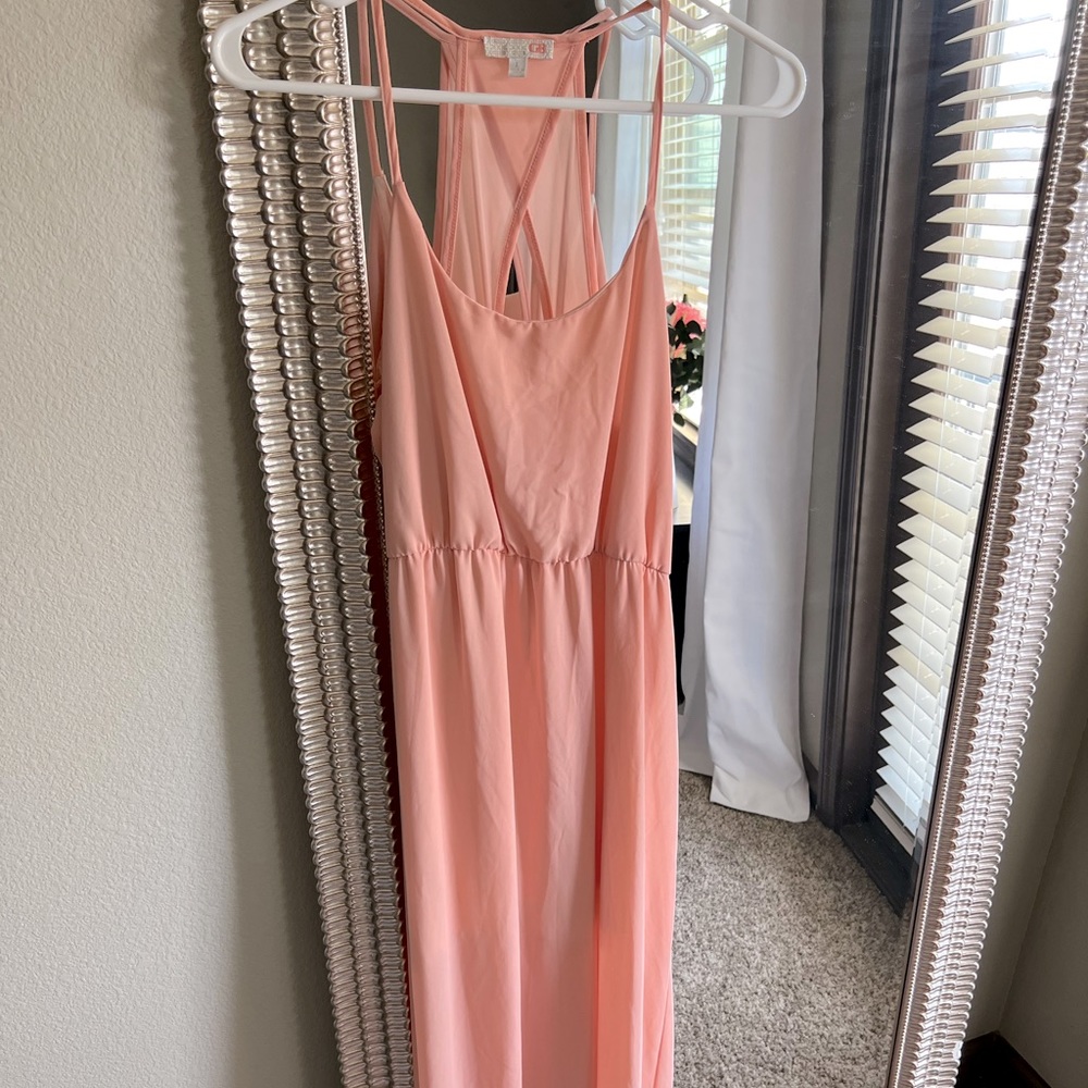 Peach Maxi Dress